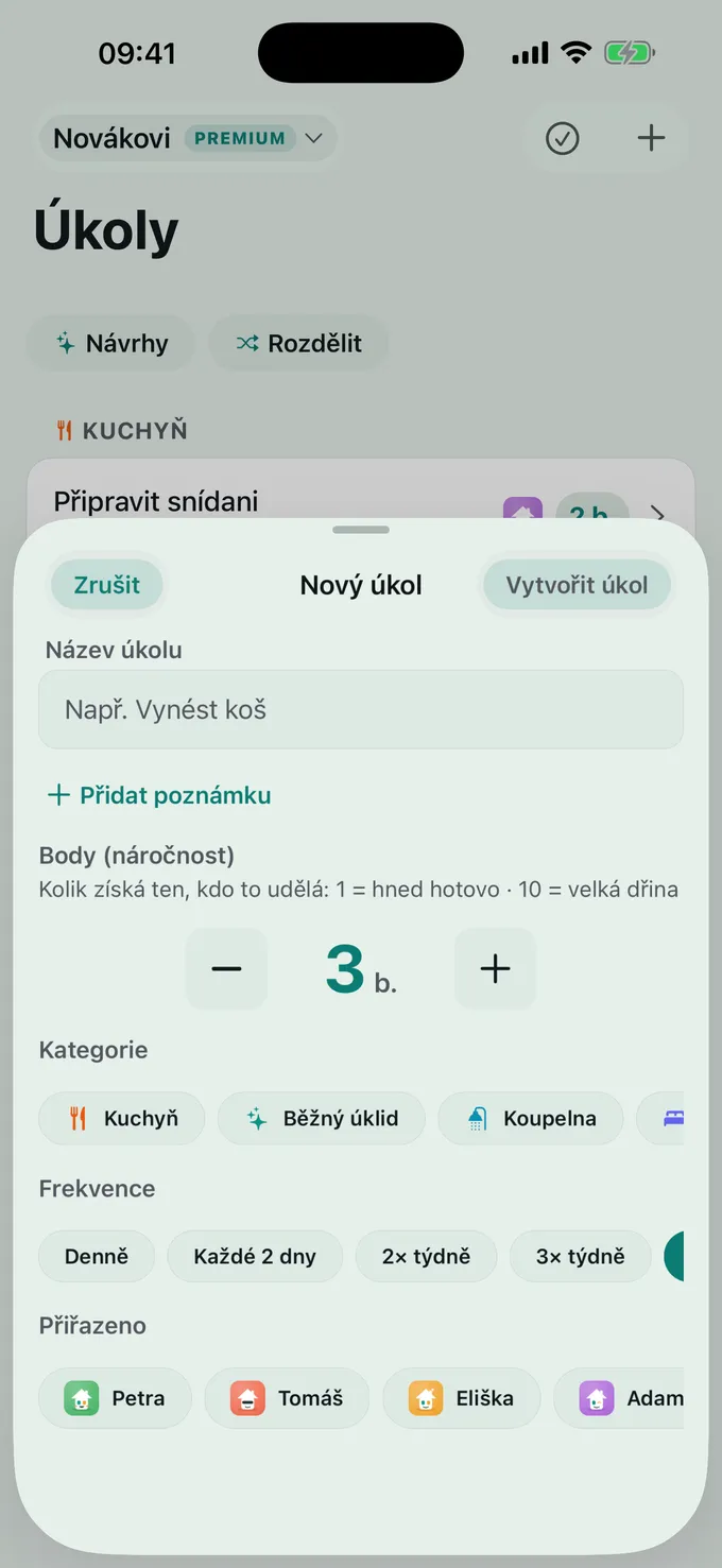Kolik bodů má každý úkol?