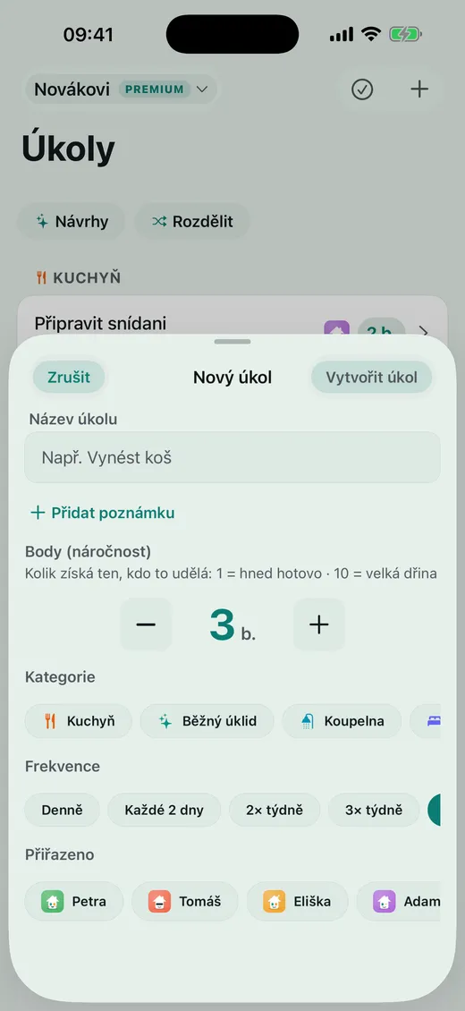 Kolik bodů má každý úkol?