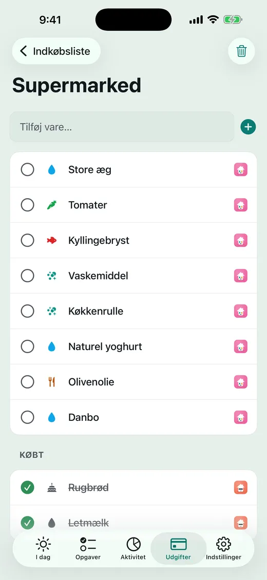 Hvem klarer indkøbene?