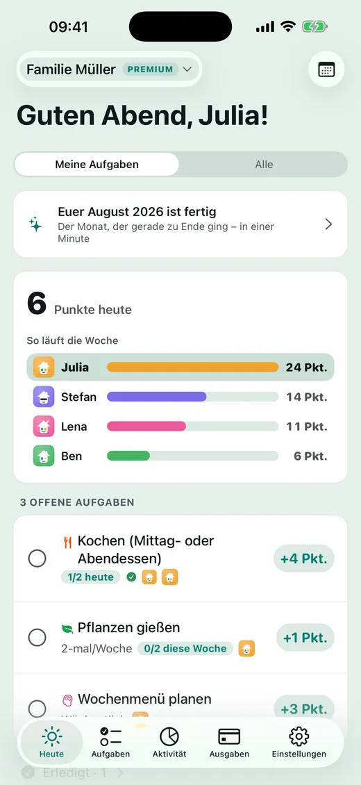 Was steht heute an?
