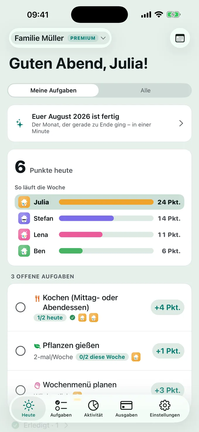 Was steht heute an?