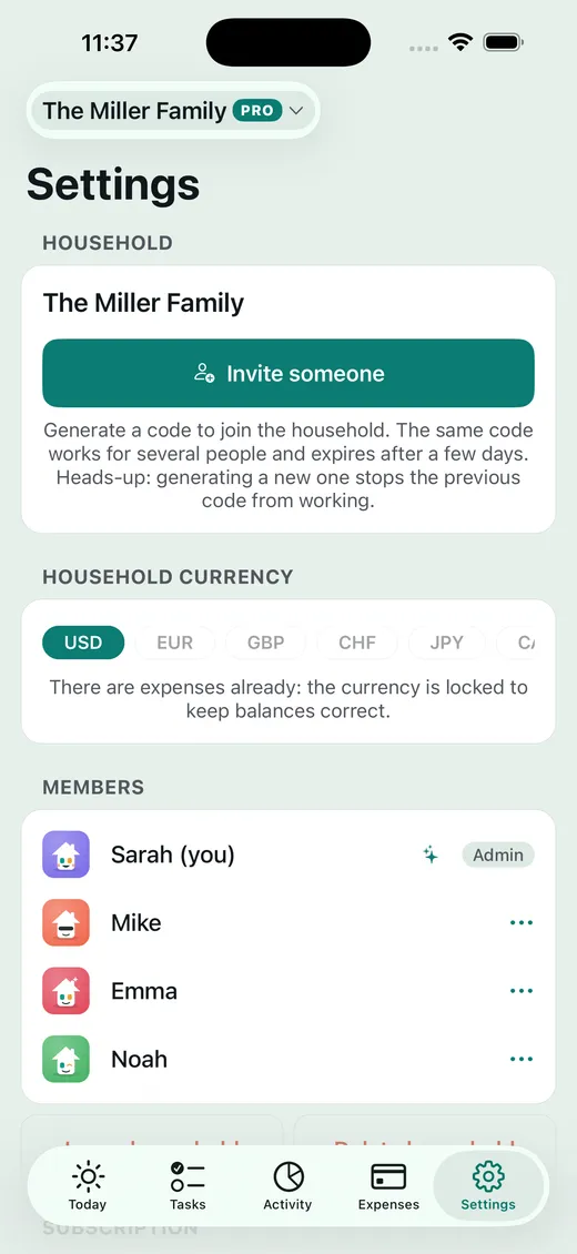 Share a code and you’re all in.