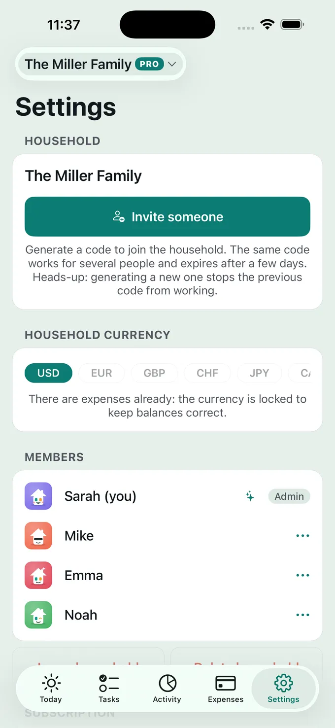 Share a code and you’re all in.