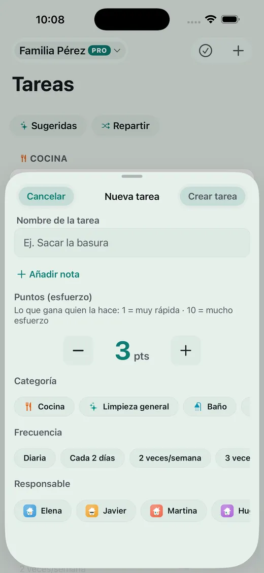 ¿Cuánto vale cada tarea?