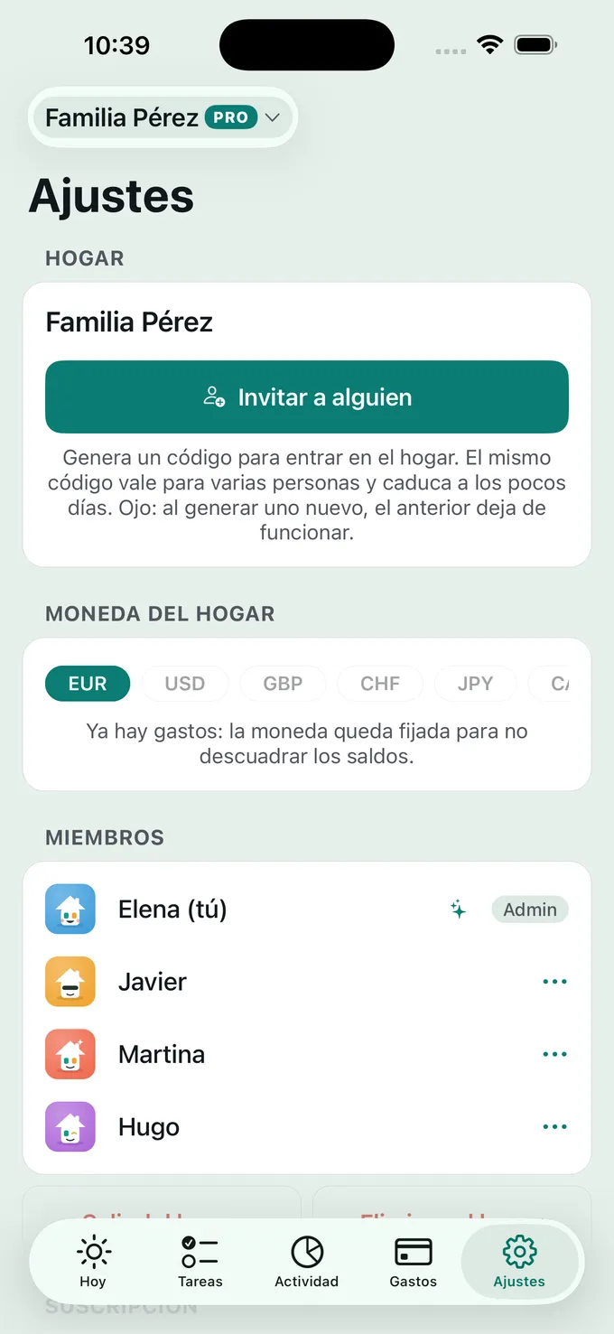 Compartes un código y ya estáis dentro.