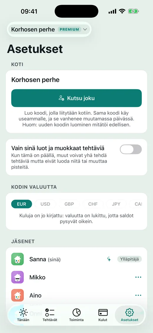 Jaa koodi ja kaikki ovat mukana.