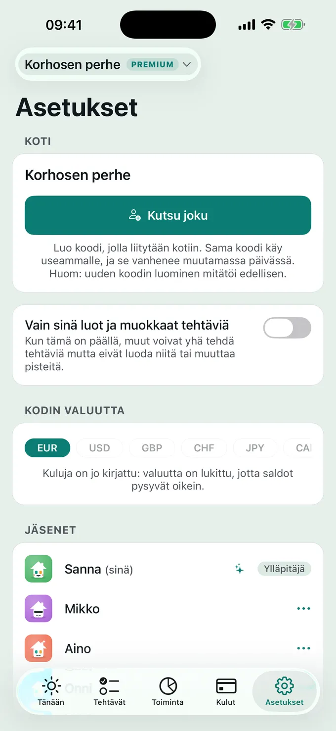 Jaa koodi ja kaikki ovat mukana.