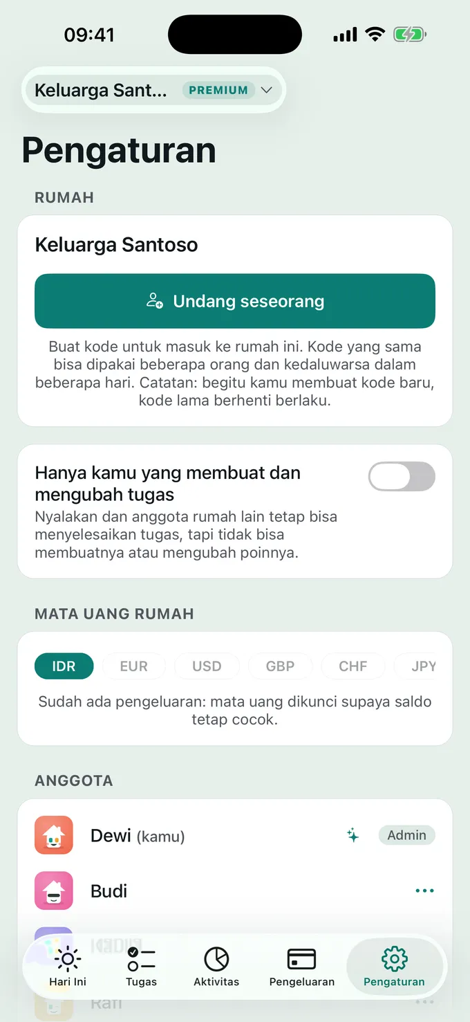 Bagikan kode dan semua masuk.