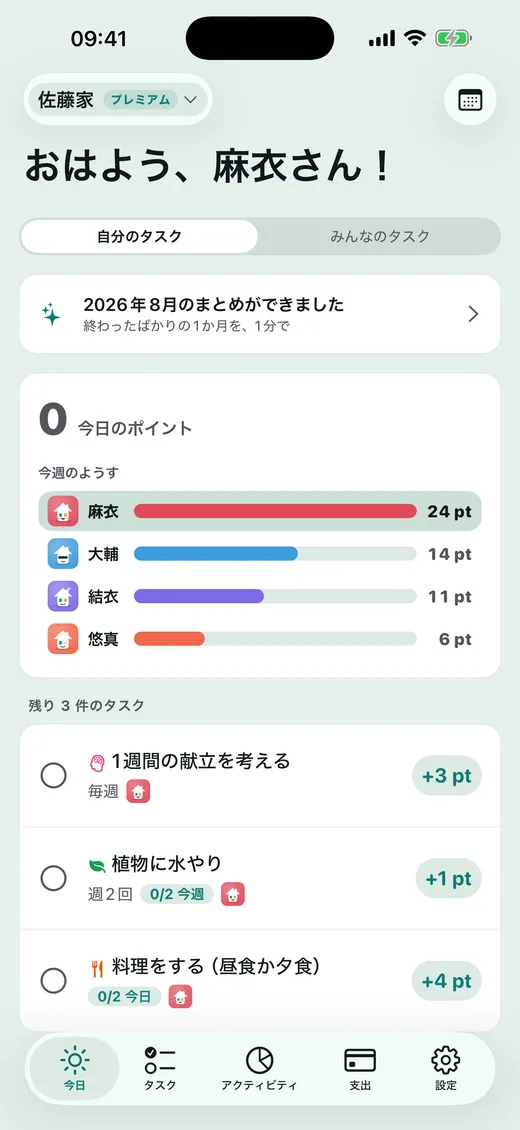 今日は 何がある?