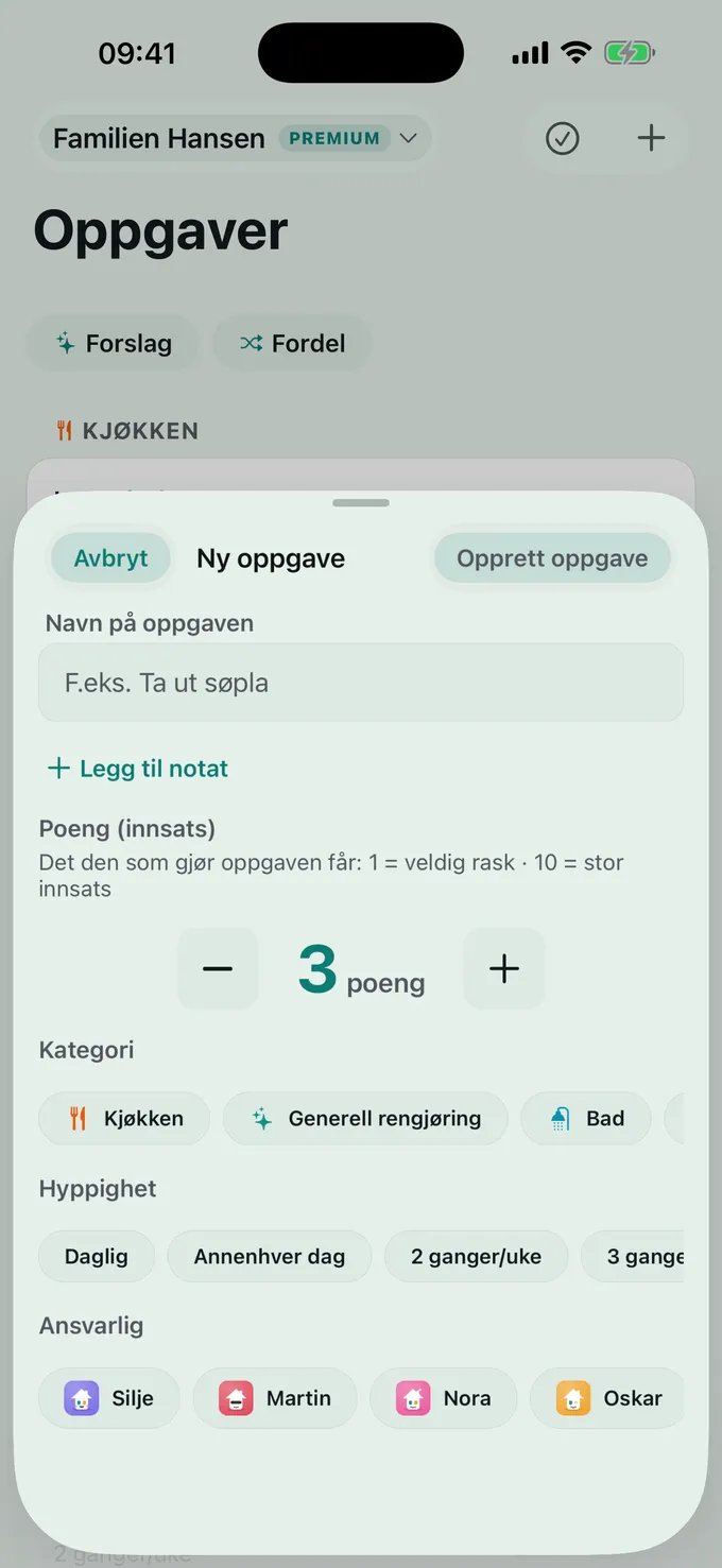 Hvor mye er hver oppgave verdt?