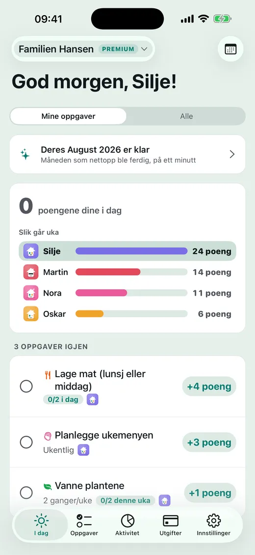 Hva står på planen i dag?