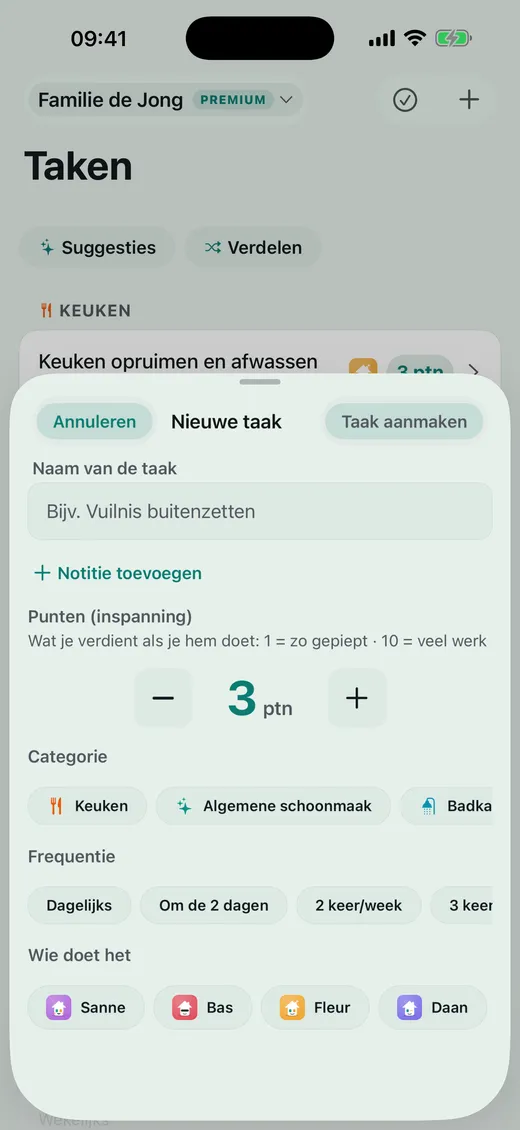 Hoeveel is elke taak waard?