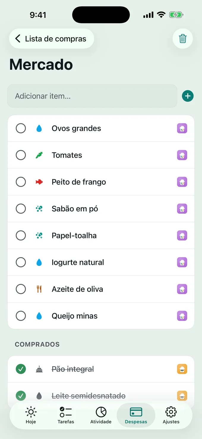 Quem vai fazer as compras?