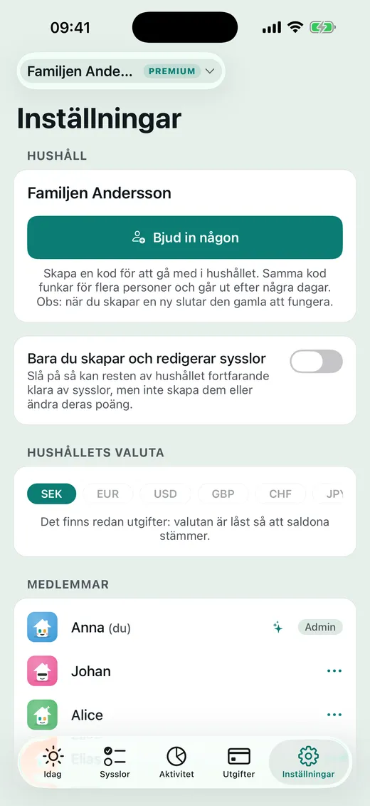 Dela en kod så är alla med.