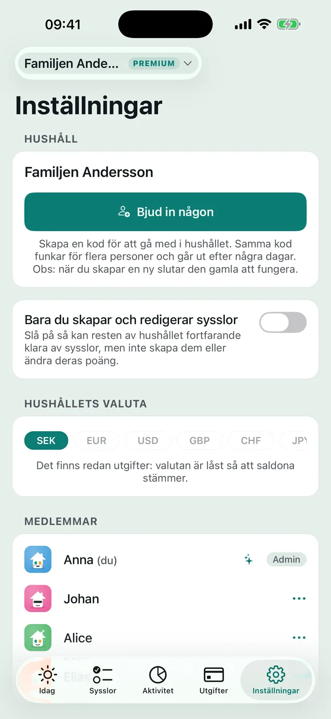Dela en kod så är alla med.