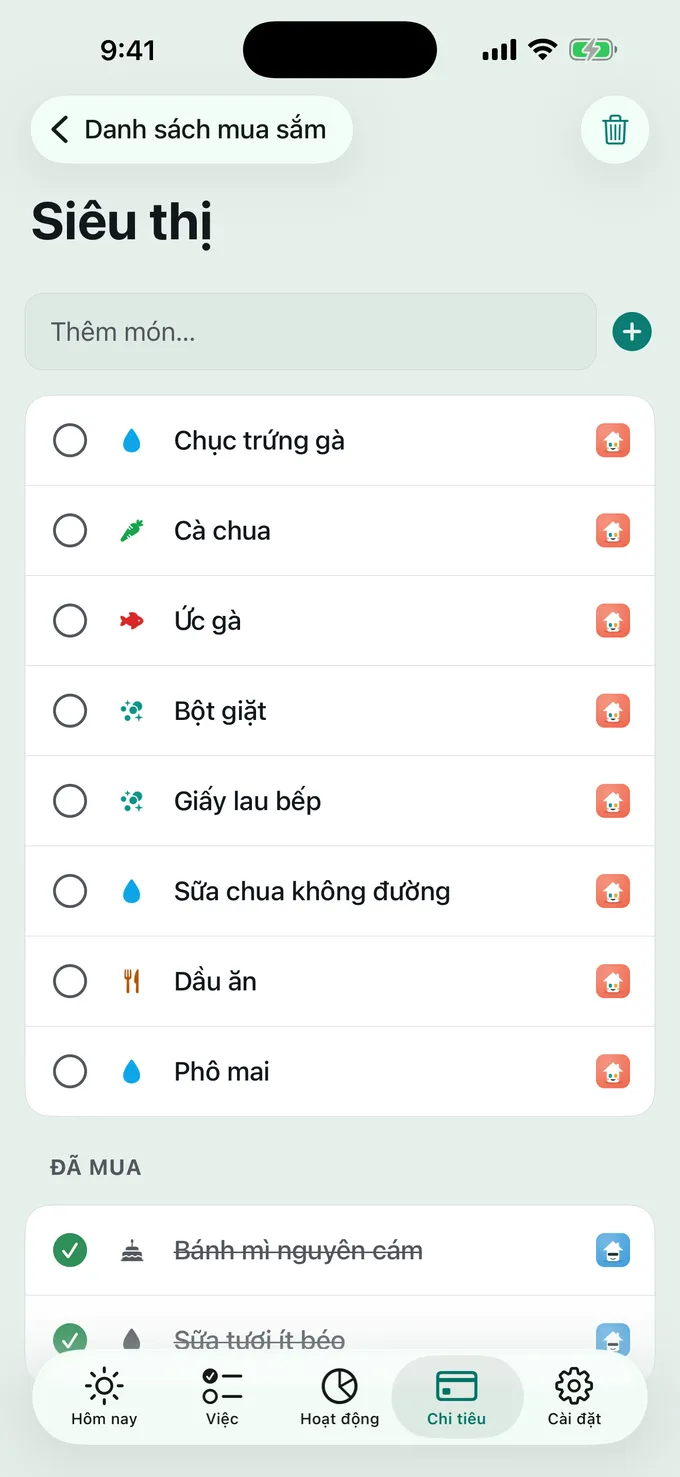 Ai đi mua đồ?