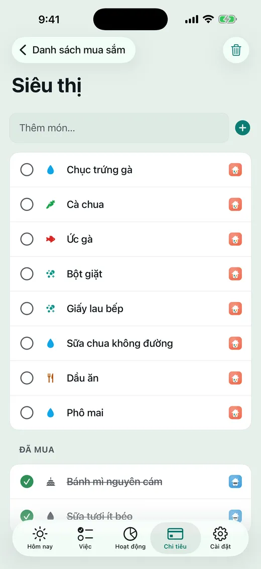 Ai đi mua đồ?
